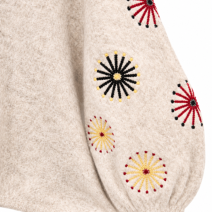 Chaqueta manga bordada